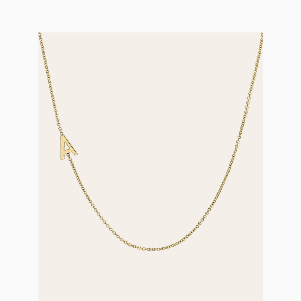 Zoe Lev ‘c’ initial necklace
